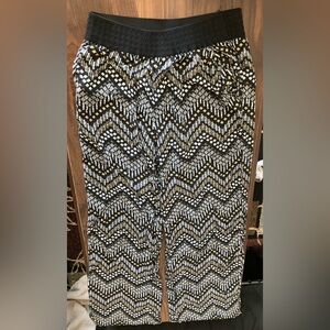 Joe Benbasset Black and White Zigzag Pants